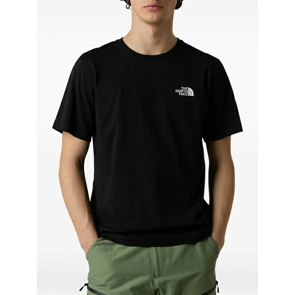 北の方人間の顔 メンズ プルオーバー トップス Logo-print short-sleeve t-shirt Black