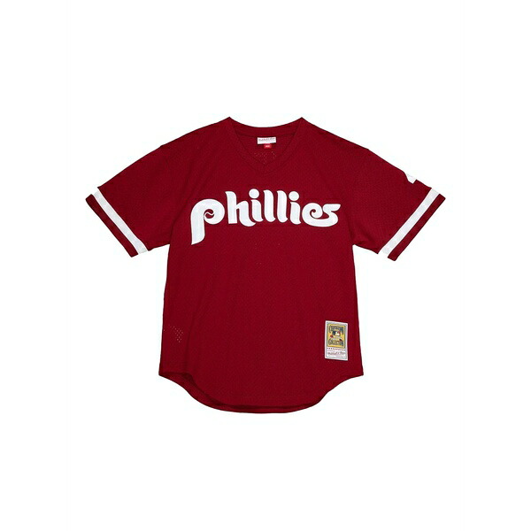 ミッチェル\u0026ネス メンズ プルオーバー トップス Mlb phillies 1991 lenny dykstra t-shirt Red