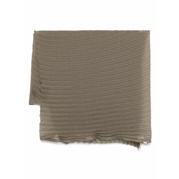 イッセイミヤケ レディース えり巻き・袈裟・えり巻き 付属物 Pleated silk scarf Green