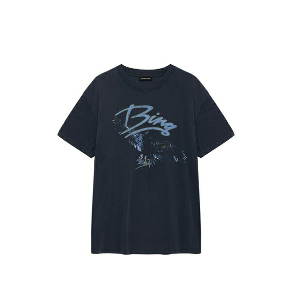 アニービン レディース ティーシャツ トップス Printed t-shirt Black トップス-レディースファッション-Tシャツ・カットソー