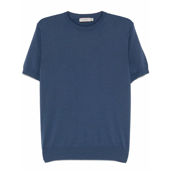 カナーリ メンズ プルオーバー トップス Cotton t-shirt Blue