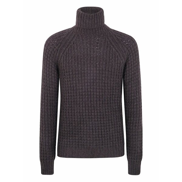 ノール メンズ ニット&セーター アウター Turtleneck ribbed sweater Brown｜asty