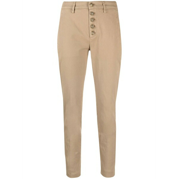 ドンダップ レディース 心地好いズボン下 ボトムス Cropped skinny-fit trousers Neutrals