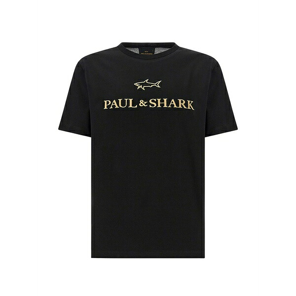 ポールアンドシャーク メンズ プルオーバー トップス Embroidered-logo t-shirt Black