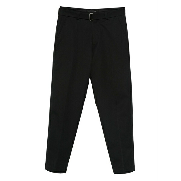 ロウブランド メンズ カジュアルパンツ ボトムス Belted trousers Black|asty