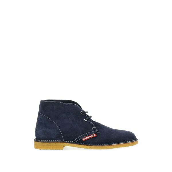ディースクエアード メンズ 御召しものシューズ シューズ Contrast-stitching oxford shoes Blue