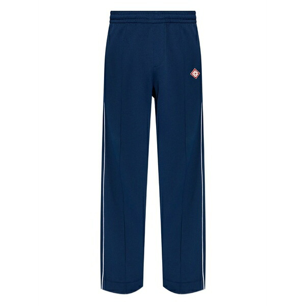 カサブランカ メンズ カジュアルパンツ ボトムス Logo-appliqu茫漏 track pants Blue|asty