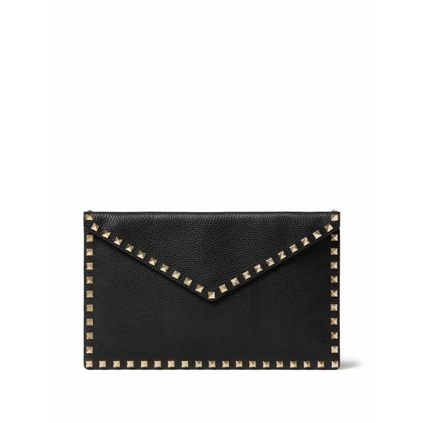 ヴァレンティノ ガラヴァーニ レディース クラッチバッグ バッグ Rockstud envelope clutch bag Black|asty