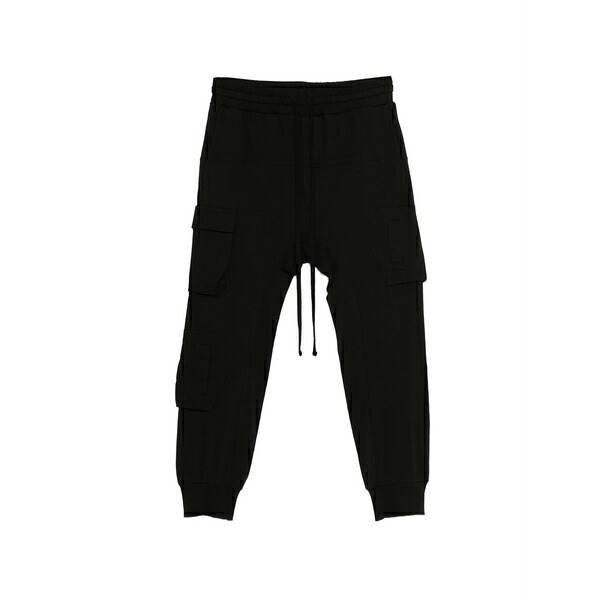 トム・クロム メンズ カジュアルパンツ ボトムス Cargo drawstring trousers Black|asty