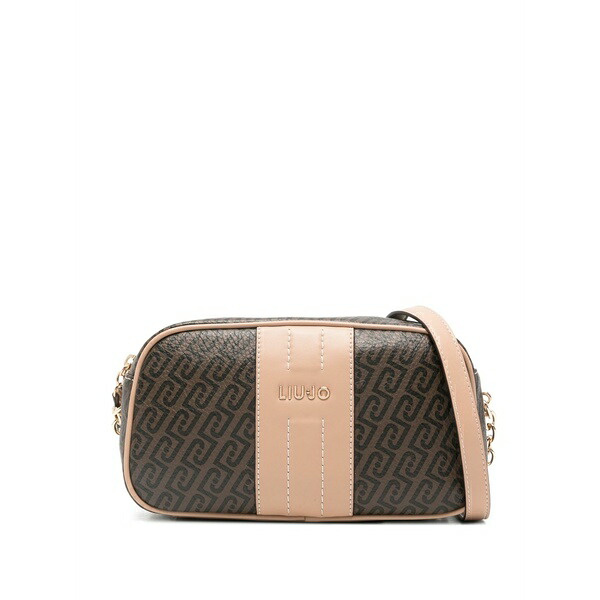 リュージョー レディース ハンドバッグ バッグ Logo-print chain cross ody bag Brown|asty