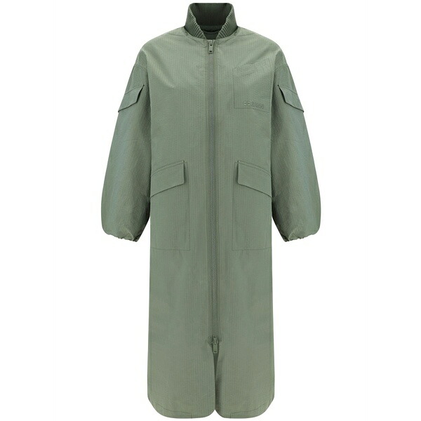 ガニー レディース コート アウター Seersucker shell coat Green｜asty