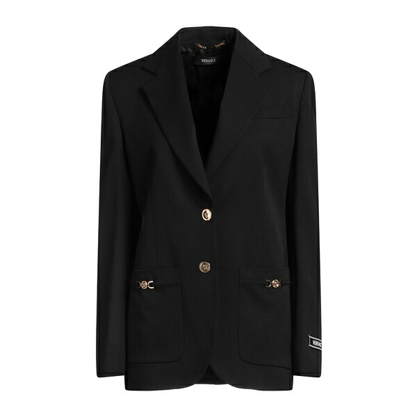 【貨物輸送無料】 ヴェルサーチ レディース 上衣＆上衣 アウター Blazers Black
