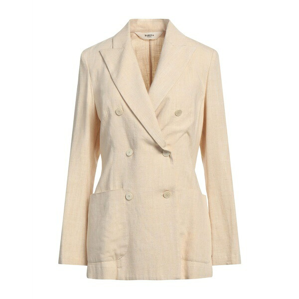 【送料無料】 バレナ レディース ジャケット&ブルゾン アウター Blazers Beige|asty