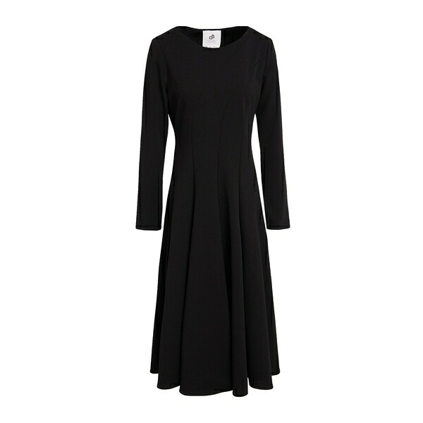 【送料無料】 コンパーニャ イタリアーナ レディース ワンピース トップス Midi dresses Black｜asty