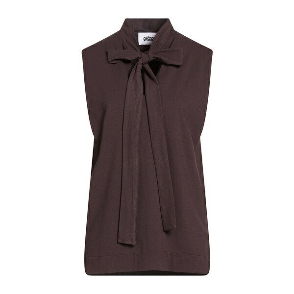 【貨物輸送無料】 アルファス テューディオ レディース プルオーバー トップス T-shirts Brown