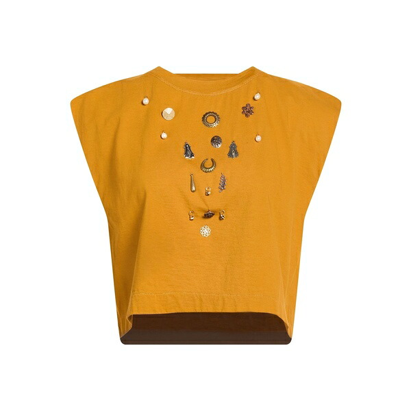 【送料無料】 フォルテ フォルテ レディース Tシャツ トップス T-shirts Yellow