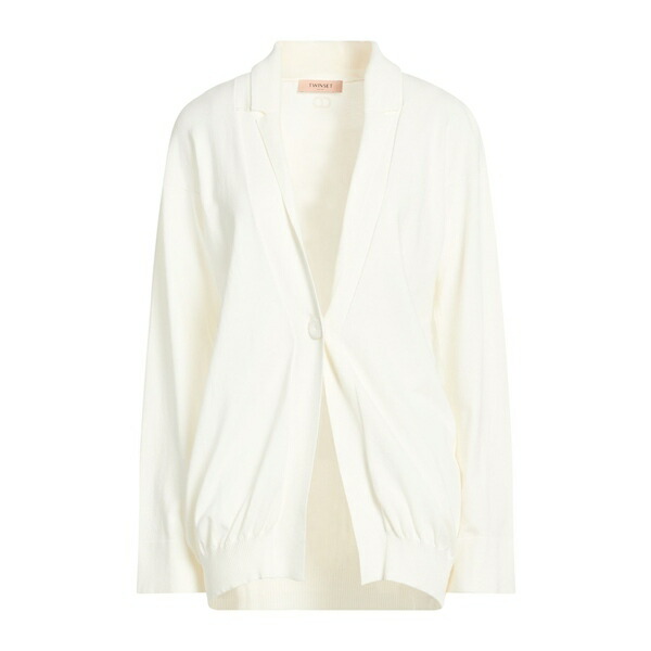 【貨物輸送無料】 ツイン仕掛ける レディース ジレー アウター Cardigans White