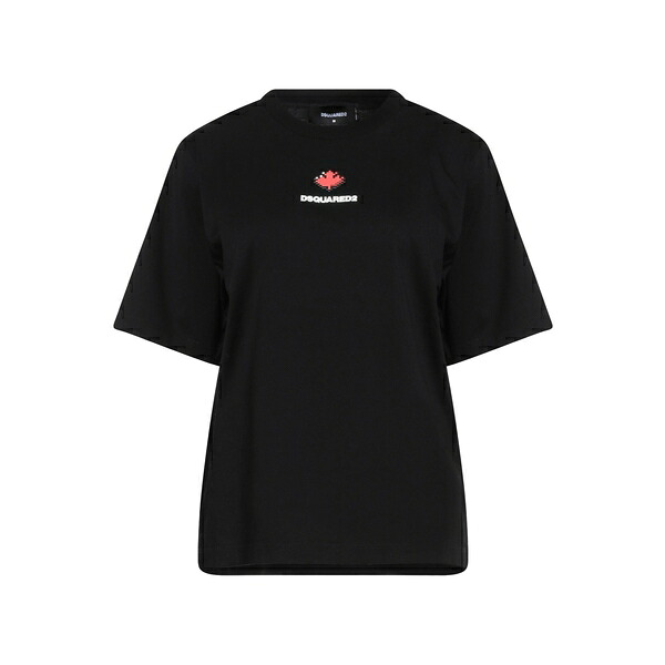 【送料無料】 ディースクエアード レディース Tシャツ トップス T-shirts Black