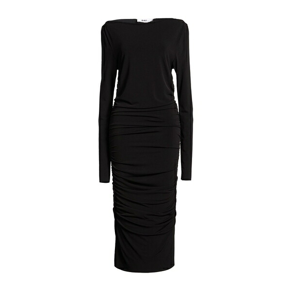 【送料無料】 デイ・ビルゲール・エ・ミッケルセン レディース ワンピース トップス Midi dresses Black