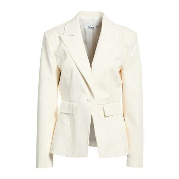 【送料無料】 プリーズ レディース ジャケット＆ブルゾン アウター Blazers White