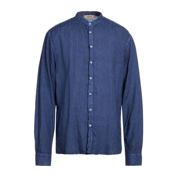 【送料無料】 グランサッソ メンズ シャツ トップス Shirts Blue|asty