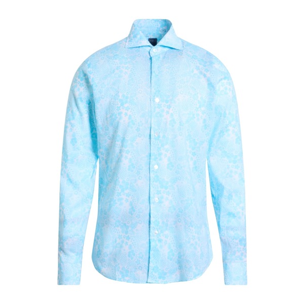 【送料無料】 フェデーリ メンズ シャツ トップス Shirts Azure|asty