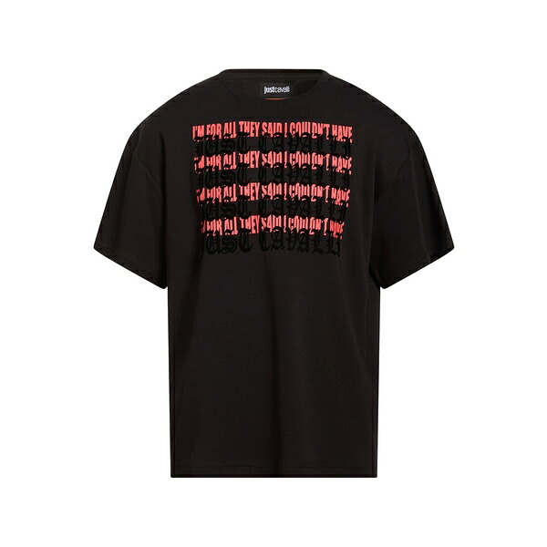 【貨物輸送無料】 ロベルトカヴァリ メンズ プルオーバー トップス T-shirts Black