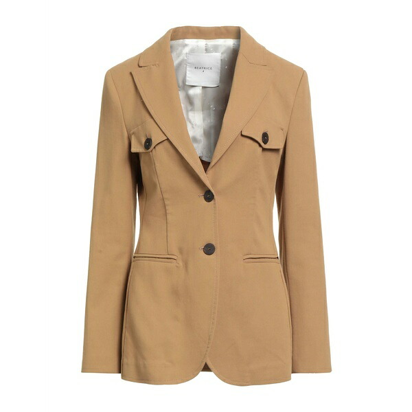 【送料無料】 ビートライス レディース ジャケット&ブルゾン アウター Blazers Beige|asty
