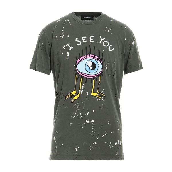 【貨物輸送無料】 ディースクエアード メンズ プルオーバー トップス T-shirts Green