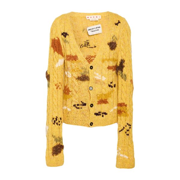 【貨物輸送無料】 マルニ メンズ ジレー アウター Cardigans Yellow