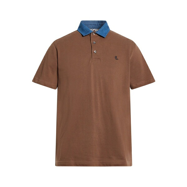 【送料無料】 ハーモント & ブレイン メンズ Tシャツ トップス Polo shirts Brown｜asty 20,790円