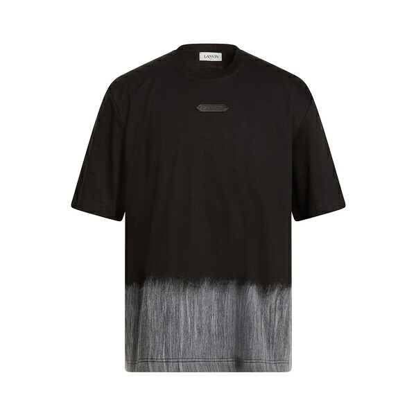 【貨物輸送無料】 ランバン メンズ プルオーバー トップス T-shirts Black