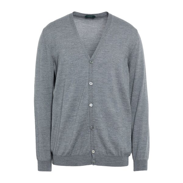 【貨物輸送無料】 ザノーネ メンズ ジレー アウター Cardigans Grey