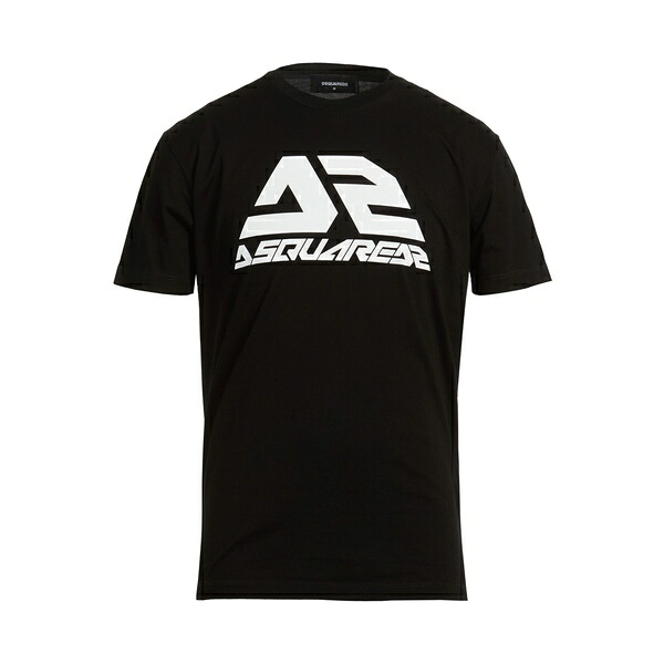 【貨物輸送無料】 ディースクエアード メンズ プルオーバー トップス T-shirts Black