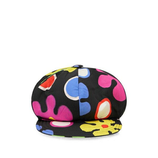 モスキーノ レディース 帽子 アクセサリー Floral-print cap Black|asty