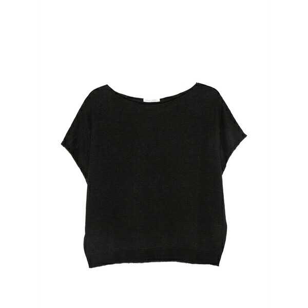ロベルトコリーナ レディース Tシャツ トップス Scoop-neck t-shirt Black|asty
