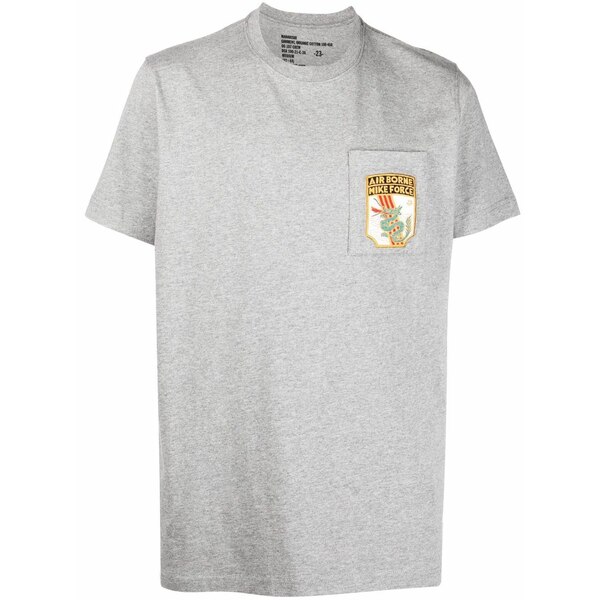 マハリシ メンズ Tシャツ トップス Airborne pocket organic cotton t-shirt Grey｜asty