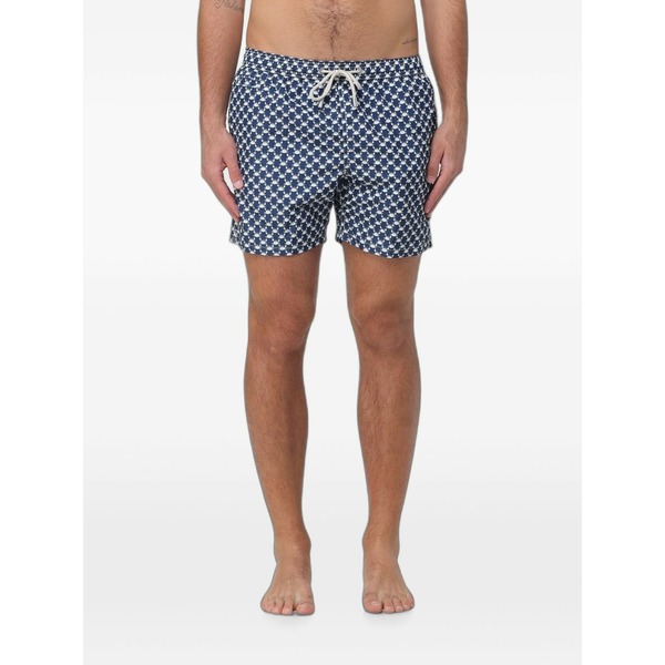 エムシーツーセイントバース メンズ カジュアルパンツ ボトムス Crab-print swim shorts Blue｜asty