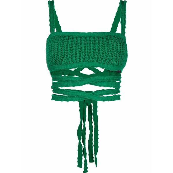 アラヌイ レディース Tシャツ トップス Palm springs knitted top Green|asty