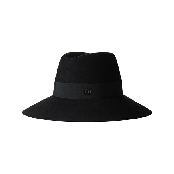 メゾンミッシェル レディース 帽子 アクセサリー Kate waterproof felt hat Black|asty