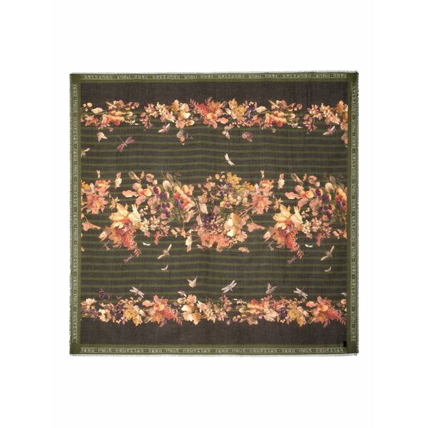 ジャンポール ゴルチエ レディース マフラー・ストール・スカーフ アクセサリー Floral striped scarf Green|asty