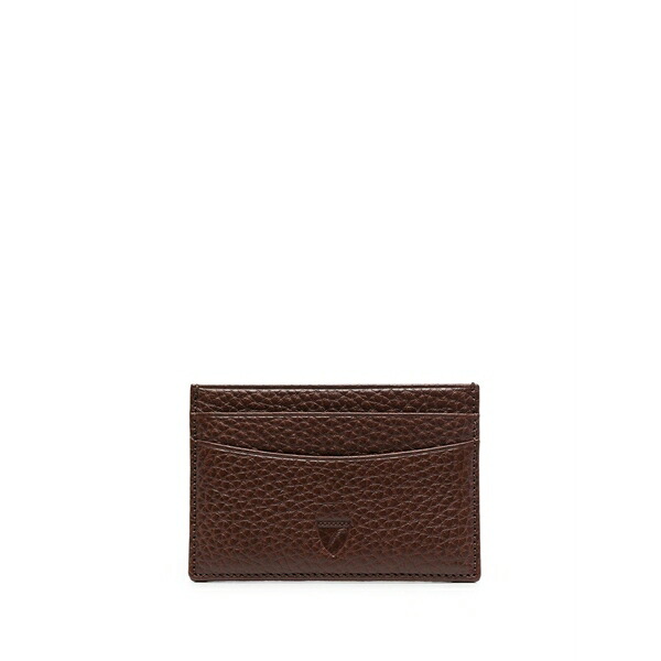 アスピナルオブロンドン メンズ 財布 アクセサリー Grained leather cardholder Brown|asty
