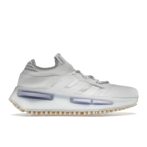 adidas アディダス メンズ スニーカー 【adidas NMD S1 White Light Purple】 サイズ US_M_4 Cloud White/Cloud White/Light Purple｜asty 15,048円