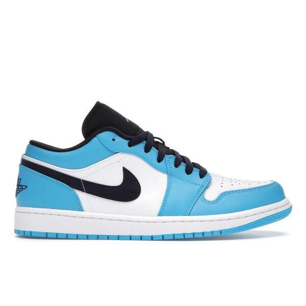 Jordan ジョーダン メンズ スニーカー 【Jordan 1 Low UNC (2021)】 サイズ US_M_18 White/Dark Powder Blue-Obsidian