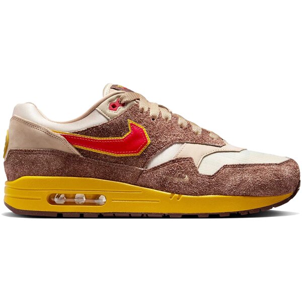 Nike ナイキ メンズ スニーカー 【Nike Air Max 1 .SWOOSH Low Poly Big Head Origins】 サイズ US_6(24.0cm) Light Chocolate/Hemp/Sand Drift/University Red|asty
