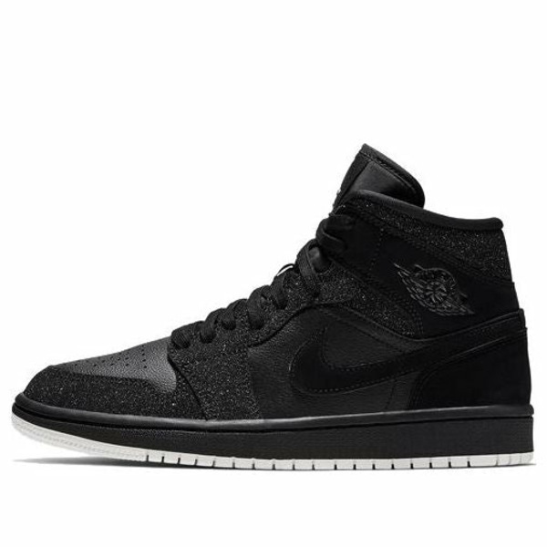 Jordan ジョーダン レディース スニーカー 【(WMNS) Air Jordan 1 Mid 'Black Glitter' BQ6472-001】 サイズ US_W_10｜asty