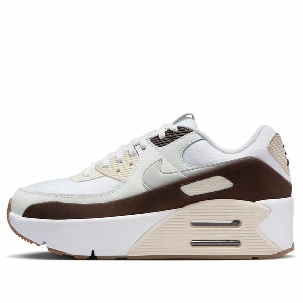 Nike ナイキ レディース スニーカー 【(WMNS) Nike Air Max 90 LV8 'White Baroque Brown' FD4328-102】 サイズ US_9(26.0cm)|asty