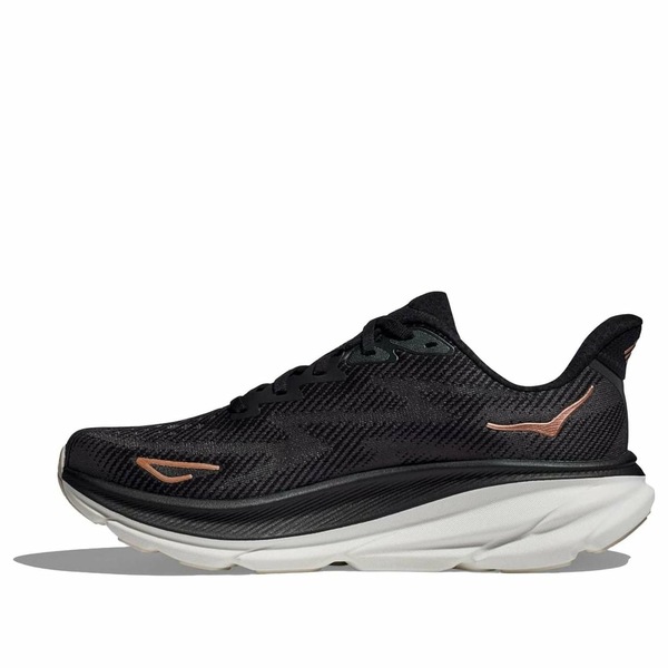 HOKA ONE ONE ホカオネオネ レディース スニーカー Black/Blue 【(WMNS) HOKA ONE ONE Clifton 9 'Black Rose Gold' 1127896-BRGL】 サイズ US_5(22.0cm)|asty