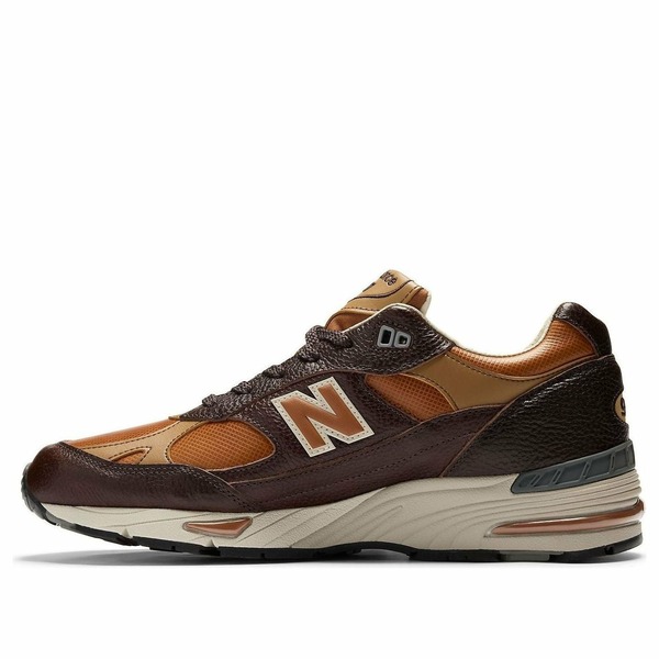 New Balance ニュー平衡にする メンズ スニーカー 【New Balance 991 \u0027Chocolate Plum Caramel Cafe\u0027 M991LB1】  大きさ US_7.5(25.5糎)