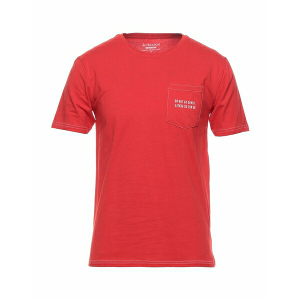 【送料無料】 ジェッカーソン メンズ Tシャツ トップス T-shirts Red